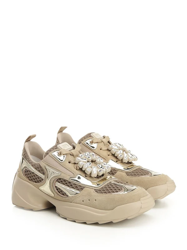 Roger Vivier Beige Low Top Sneakers - Image 2
