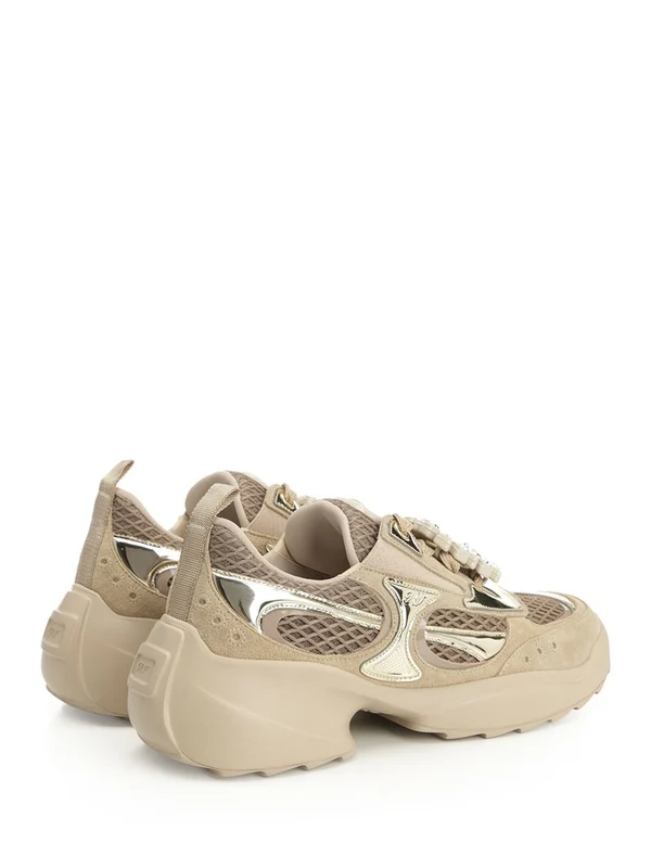 Roger Vivier Beige Low Top Sneakers - Image 3