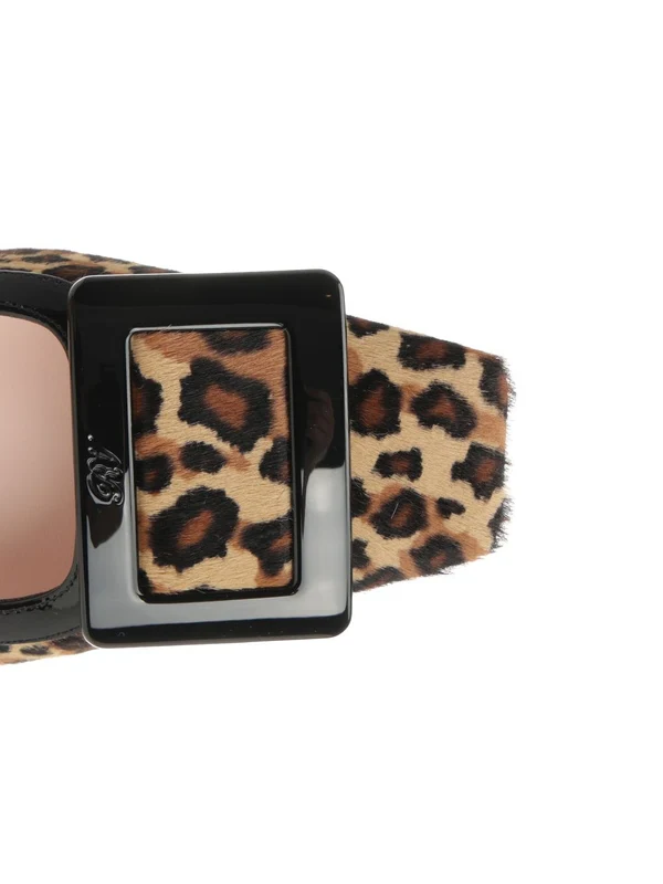 Roger Vivier Brown Leopard Slingback Heels - Image 4