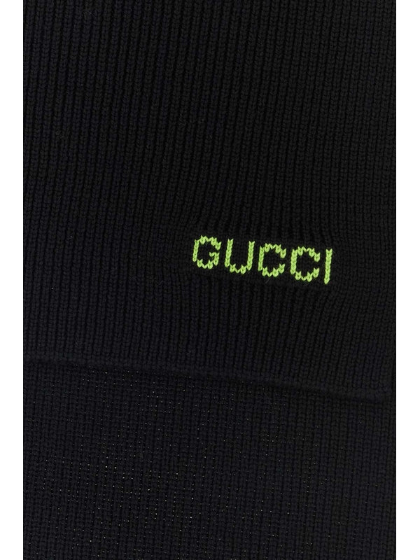 Gucci Black Wool Mufflers - Image 2