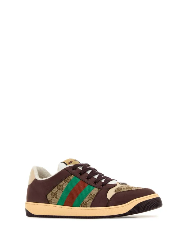 Gucci Brown Low Top Sneakers - Image 2