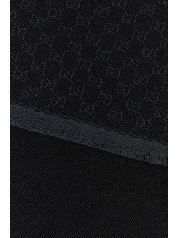 Gucci Black Wool Mufflers - Image 2