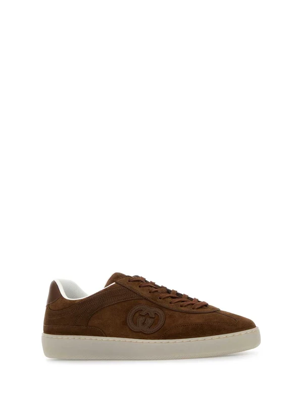 Gucci Brown Low Top Sneakers - Image 2