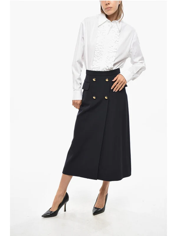 Alexander Mcqueen Navy Skirts - Image 4