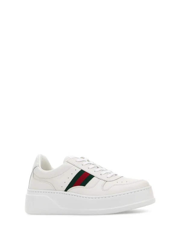 Gucci White Low Top Sneakers - Image 2