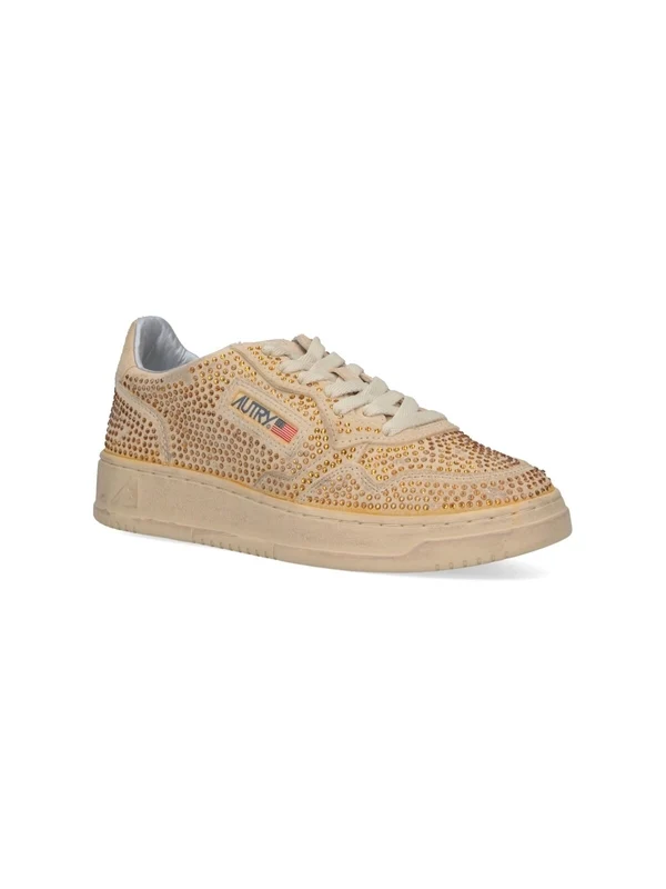 Autry Beige Low Top Sneakers - Image 2