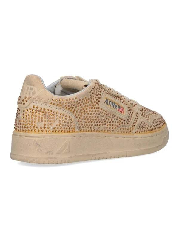Autry Beige Low Top Sneakers - Image 4