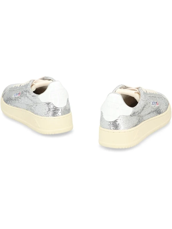 Autry Silver Low Top Sneakers - Image 4