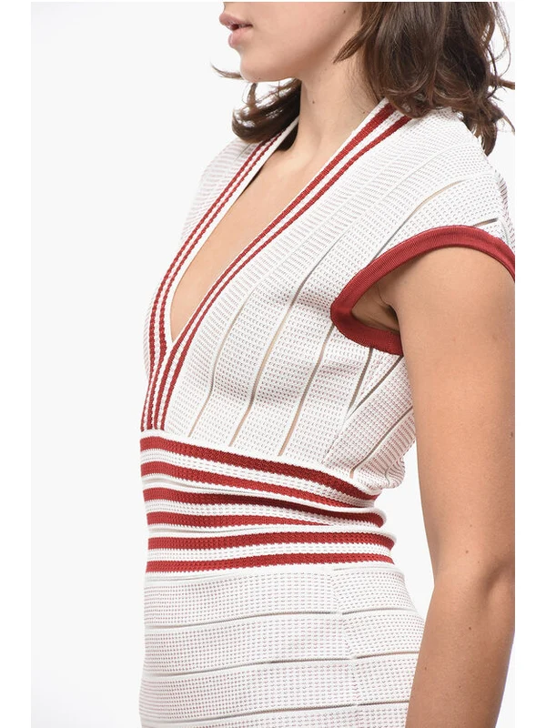 Balmain White Mini Dress - Image 3