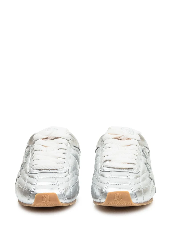 Amiri Silver Low Top Sneakers - Image 2