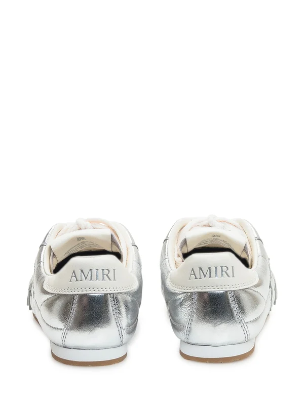 Amiri Silver Low Top Sneakers - Image 3