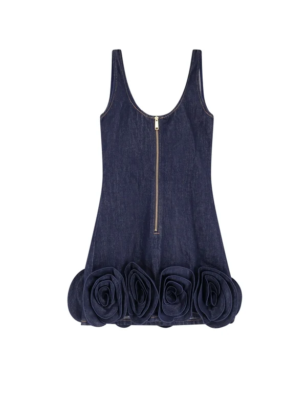 Self-Portrait Navy Mini Dress - Image 2