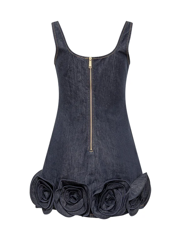 Self-Portrait Navy Mini Dress - Image 2
