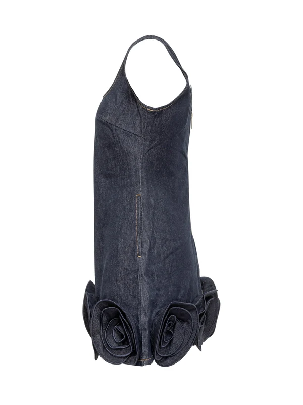 Self-Portrait Navy Mini Dress - Image 3