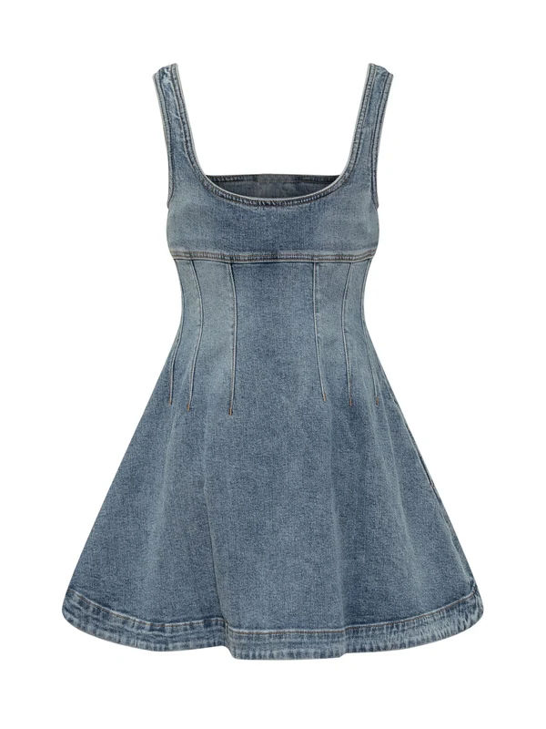 Self-Portrait Blue Mini Dress - Image 2