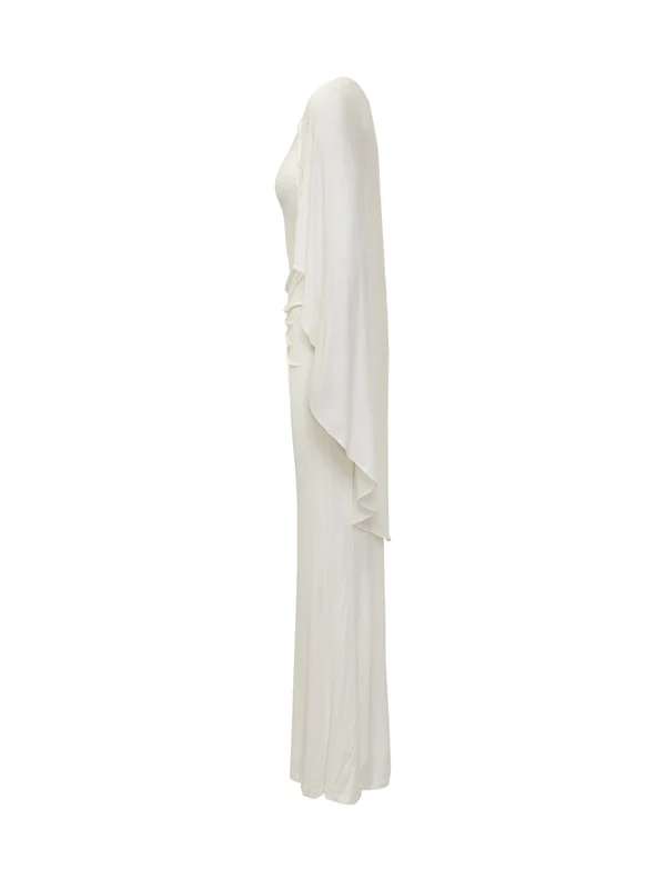 Self-Portrait White Long Dress - Image 3