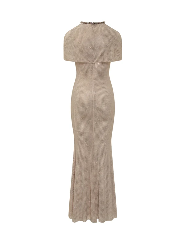 Self-Portrait Beige Long Dress - Image 2