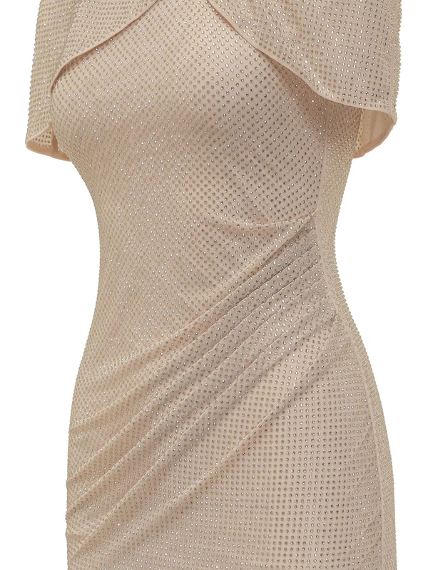 Self-Portrait Beige Long Dress - Image 4