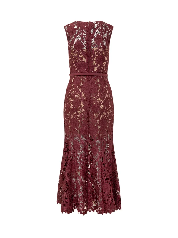 Self-Portrait Burgundy Long Dress - Image 2