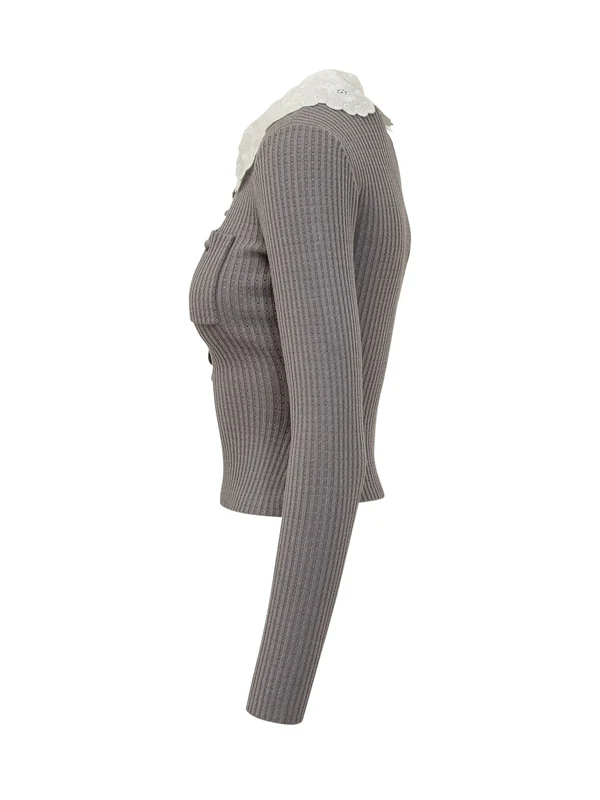 Self-Portrait Grey Knitted - Image 3