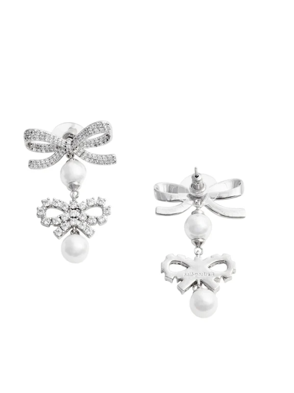 Self-Portrait Silver Earrings - Image 2