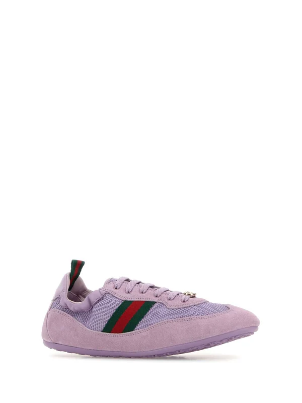 Gucci Purple Low Top Sneakers - Image 2