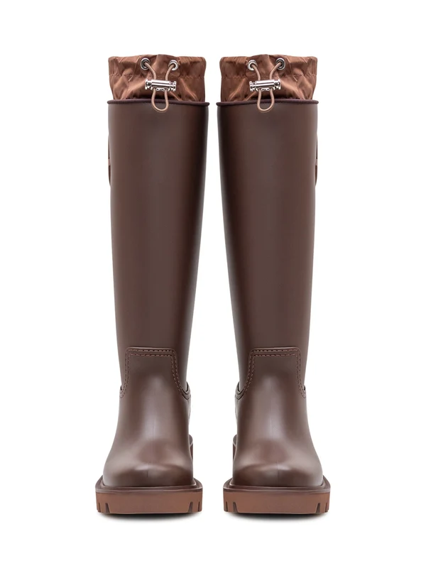 Moncler Burgundy High Boots - Image 2