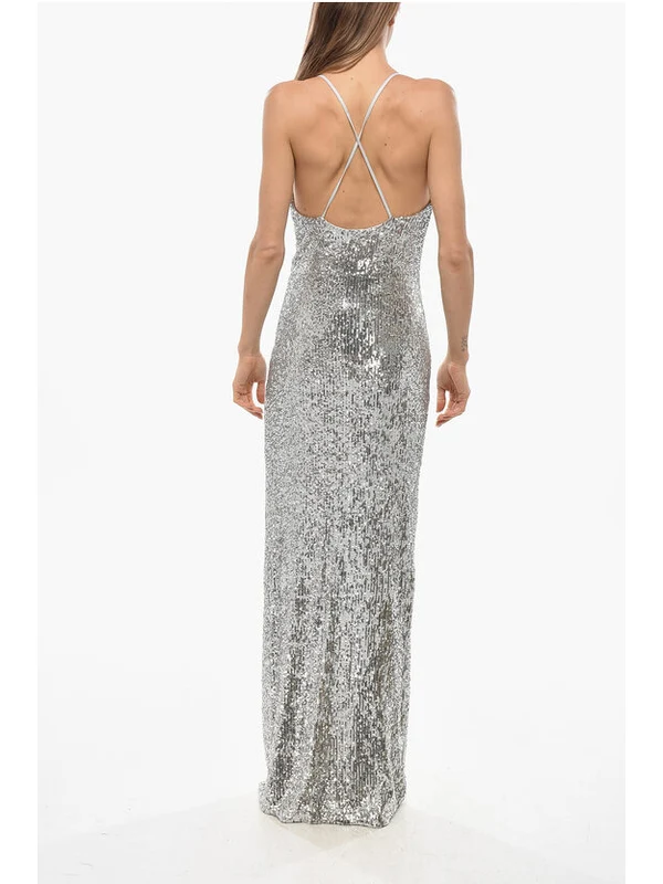 Balmain Silver Long Dress - Image 3