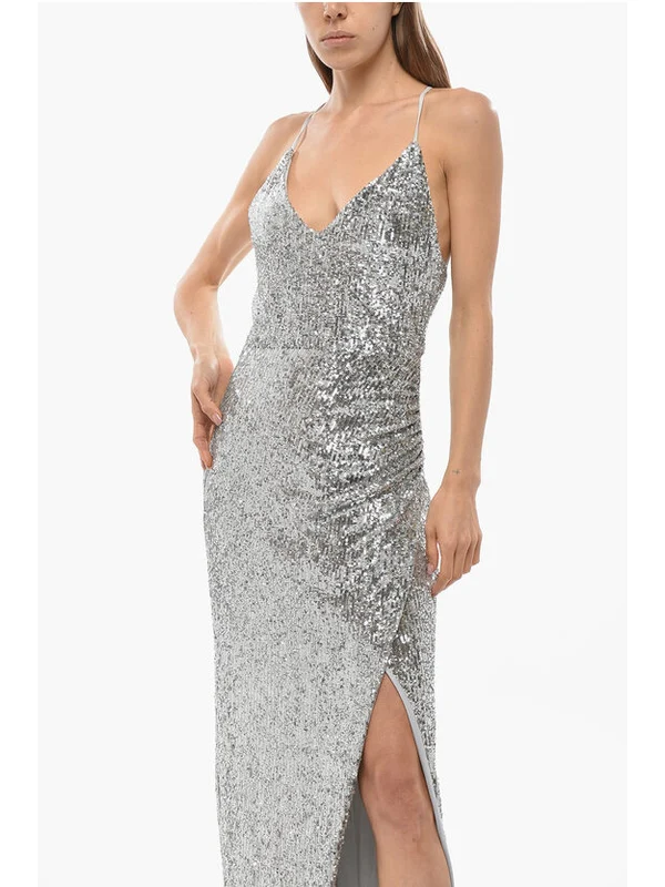 Balmain Silver Long Dress - Image 4
