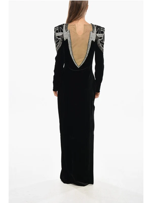 Balmain Black Long Dress - Image 3