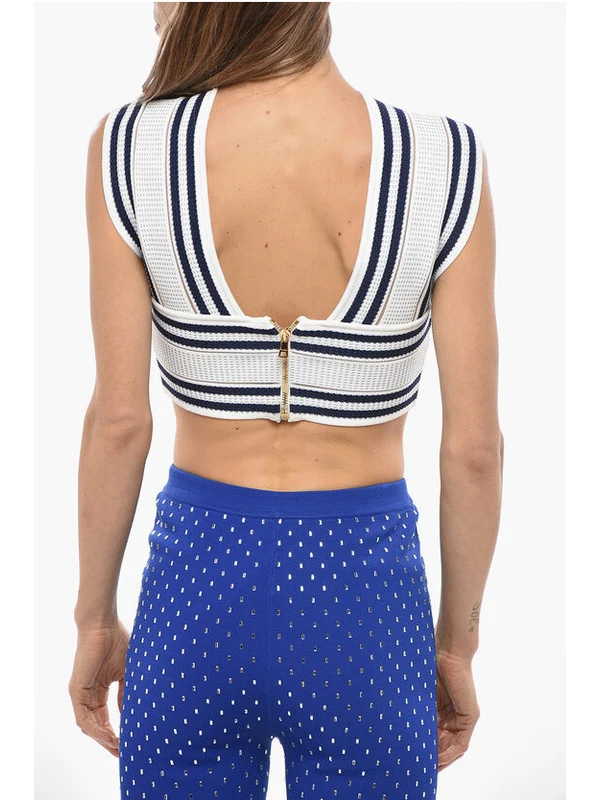Balmain White Navy Sleeveless - Image 3