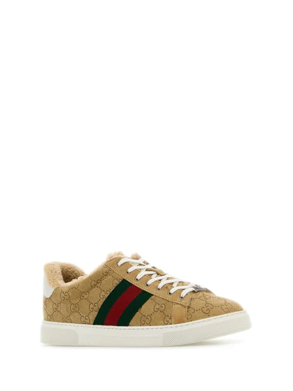 Gucci Brown Low Top Sneakers - Image 2
