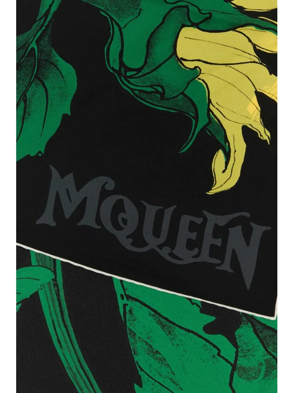 Alexander Mcqueen Black Silk Mufflers - Image 2