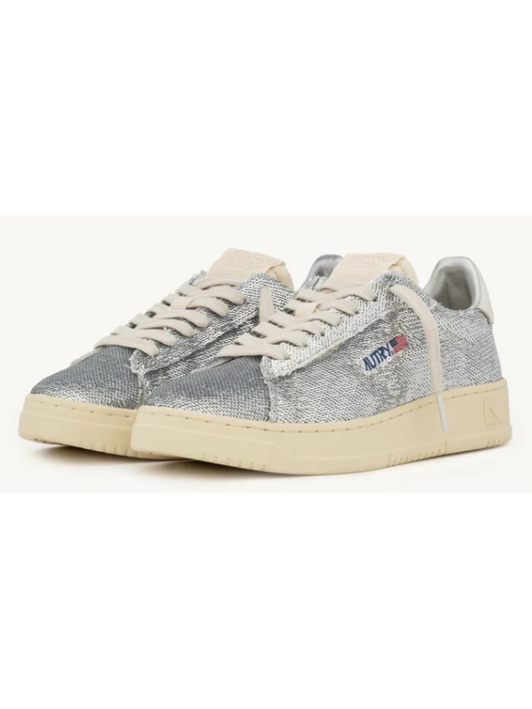 Autry Silver Low Top Sneakers - Image 2