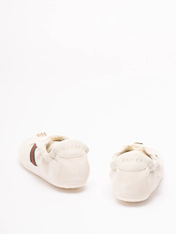 Gucci White Low Top Sneakers - Image 3