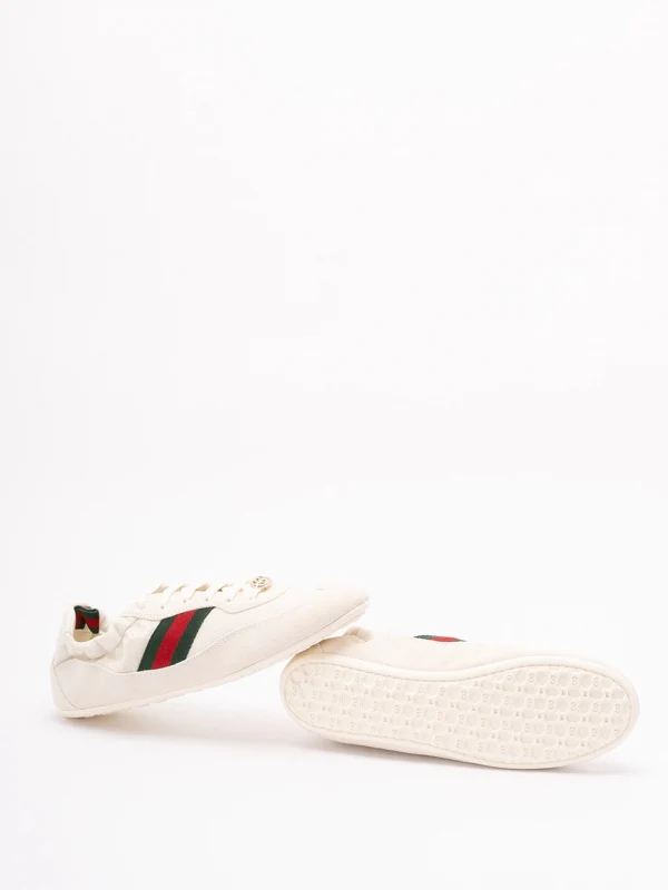 Gucci White Low Top Sneakers - Image 4