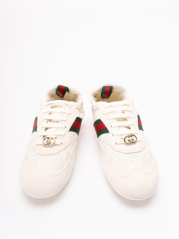 Gucci White Low Top Sneakers - Image 5