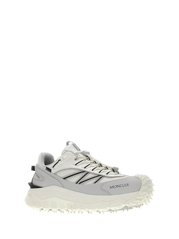 Moncler Grey Low Top Sneakers - Image 2