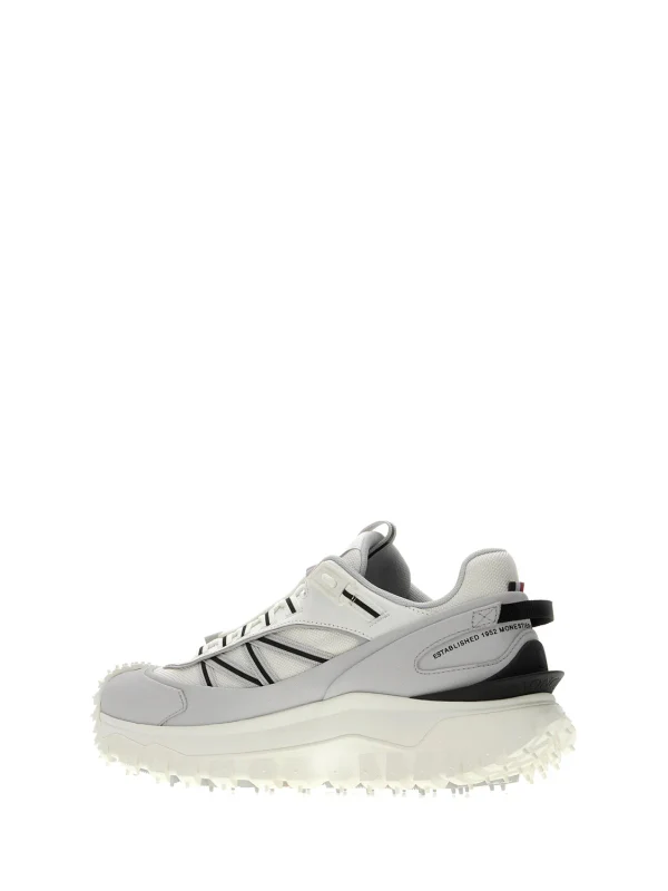 Moncler Grey Low Top Sneakers - Image 3