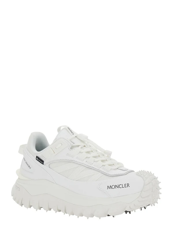 Moncler White Low Top Sneakers - Image 2