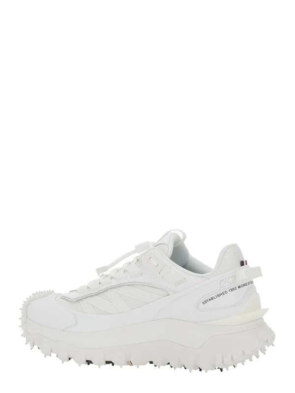 Moncler White Low Top Sneakers - Image 3