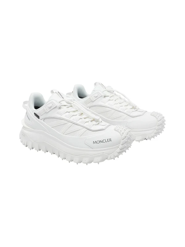 Moncler White Low Top Sneakers - Image 3