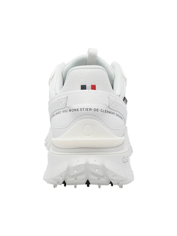 Moncler White Low Top Sneakers - Image 4