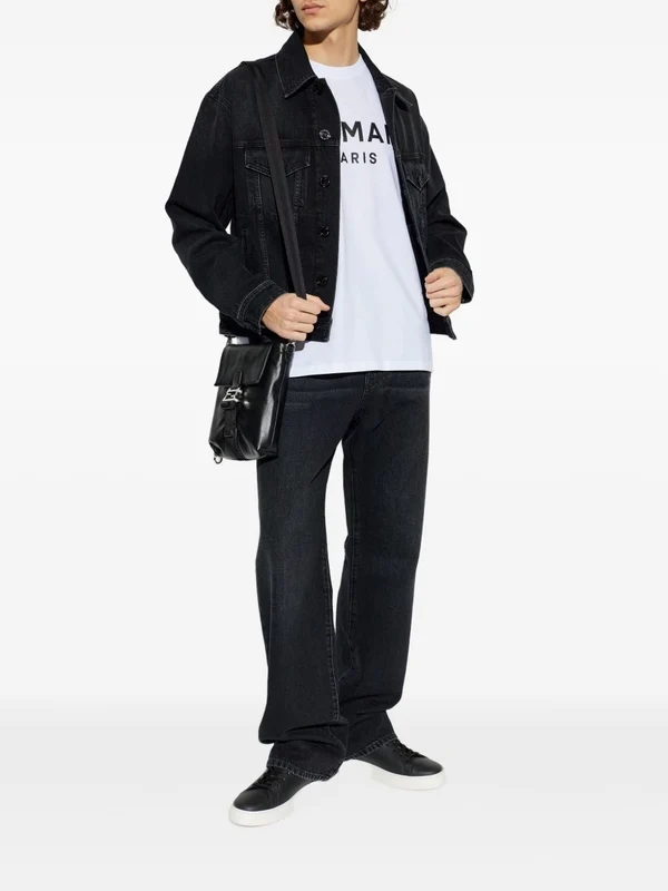 Balmain White Short-Sleeve T-Shirt - Image 2