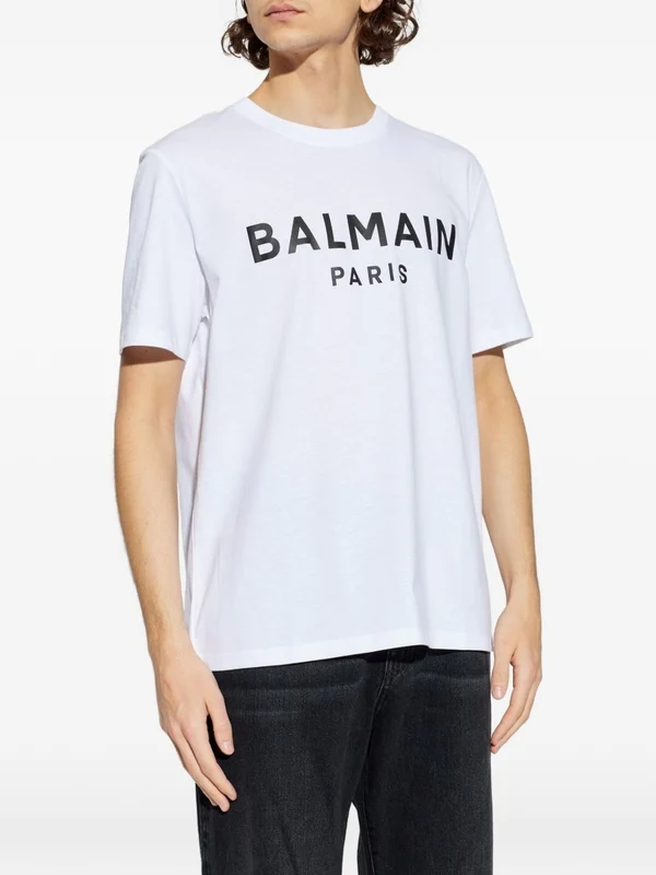 Balmain White Short-Sleeve T-Shirt - Image 3