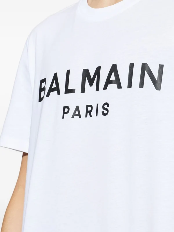 Balmain White Short-Sleeve T-Shirt - Image 5
