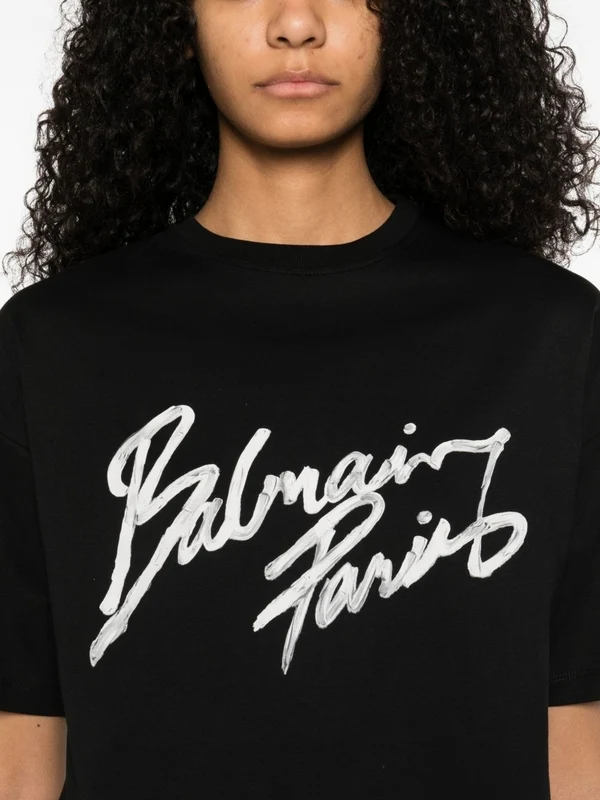 Balmain Black Short-Sleeve T-Shirt - Image 5