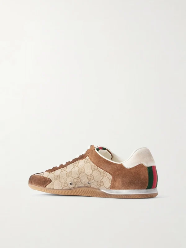 Gucci Brown Low Top Sneakers - Image 2