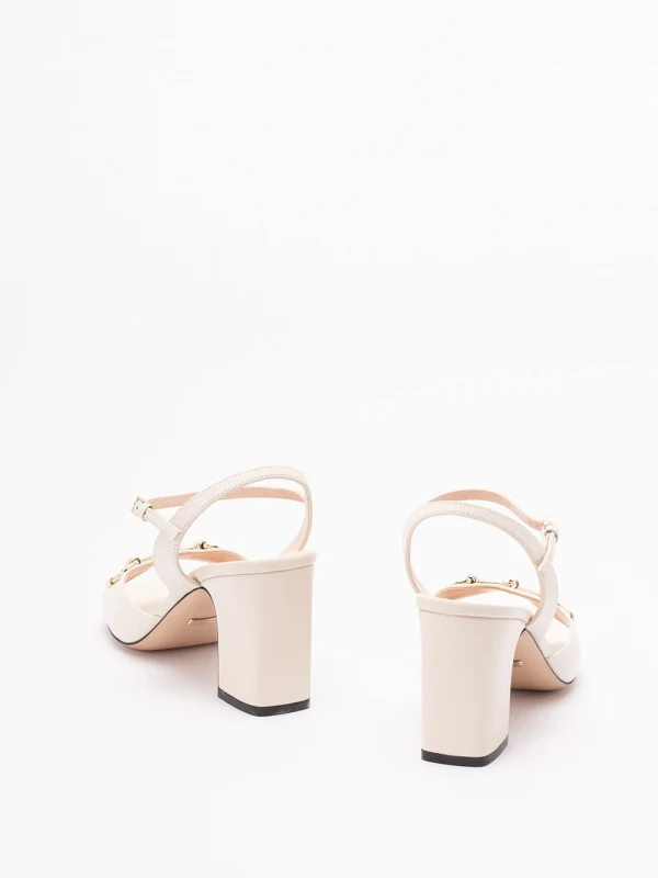 Gucci Ivory Sandal Heels - Image 3