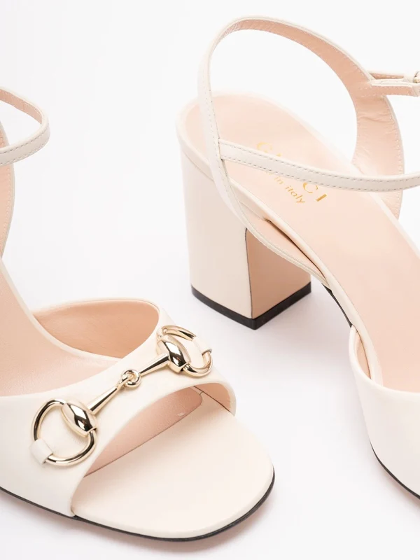 Gucci Ivory Sandal Heels - Image 4